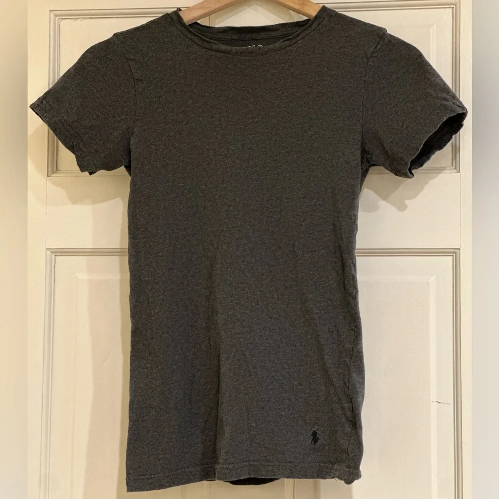 MENS POLO RALPH LAUREN SLIM FIT WICKING GRAY COTTON CREW NECK UNDERSHIRT - XS